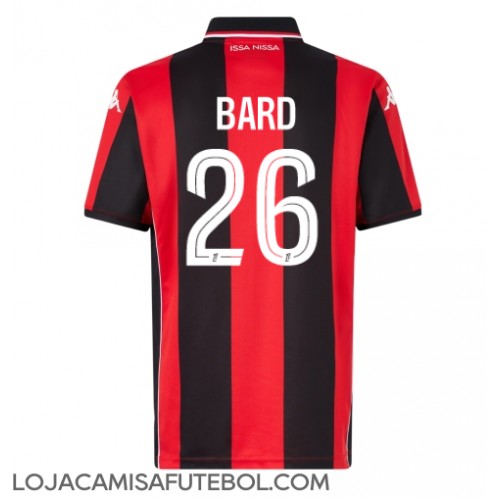 Camisa de Futebol OGC Nice Melvin Bard  #26 Equipamento Principal 2025-26 Manga Curta Camisa de Futebol OGC Nice Melvin Bard  #26 Equipamento Principal 2025-26 Manga Curta